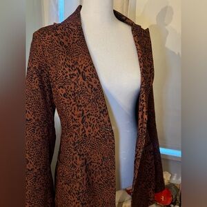 Women's Rust Leopard Print Blazer